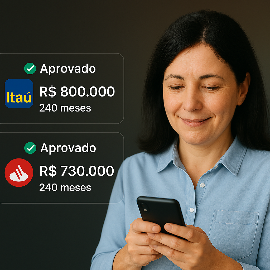 Maria Antonia sendo aprovado por credito com garantia de imovel emprestimo com garantia de imóvel financiado